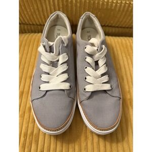 TOMS Canvas Sneakers Gray Lace Up Low Top Women's Athletic Shoes